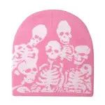 Other Pink streetwaer Beanies Print Skull Hat 2024 Size ONE SIZE - 3 Thumbnail