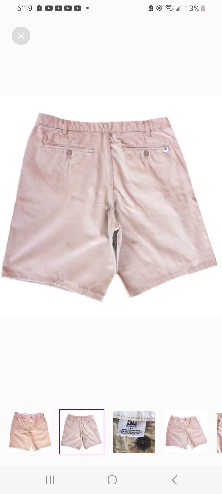 DC DC Men's Flat Front Casual Shorts Size US 32 / EU 48 - 2 Thumbnail