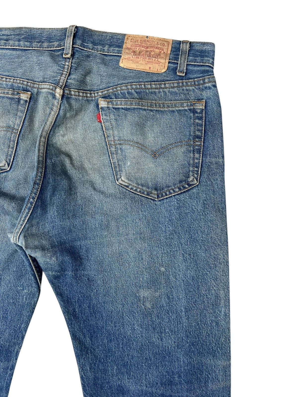 Levi's Vintage 80s Levi’s 501 Made in USA Dirty Mud Denim Jeans Size US 35 - 19 Thumbnail