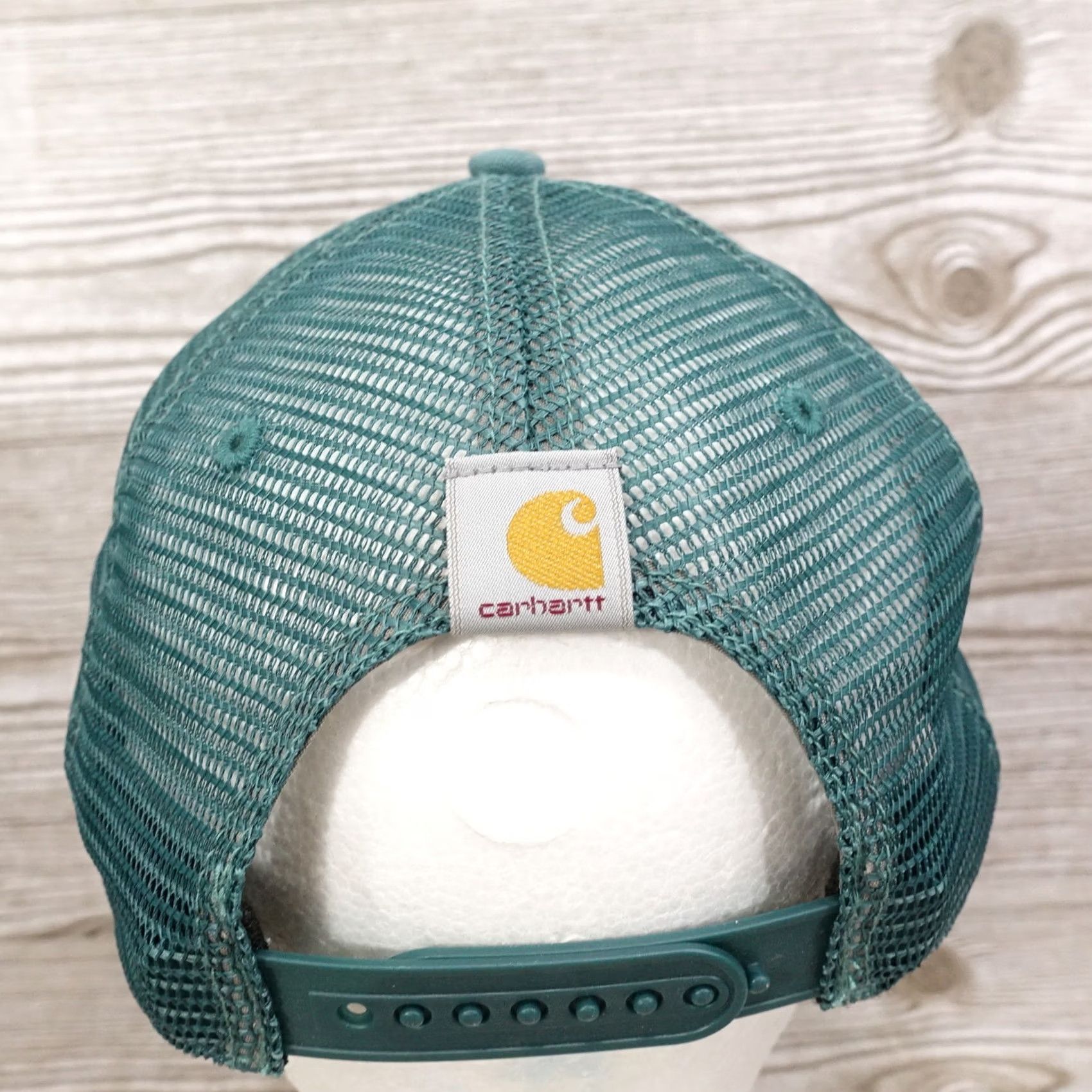 Carhartt Carhartt Green Canvas Vented Adjustable Snapback Baseball Hat Cap - Unisex Adults, Casual Hat, Green, Adjustable, Solid, 90s? Size ONE SIZE - 5 Thumbnail