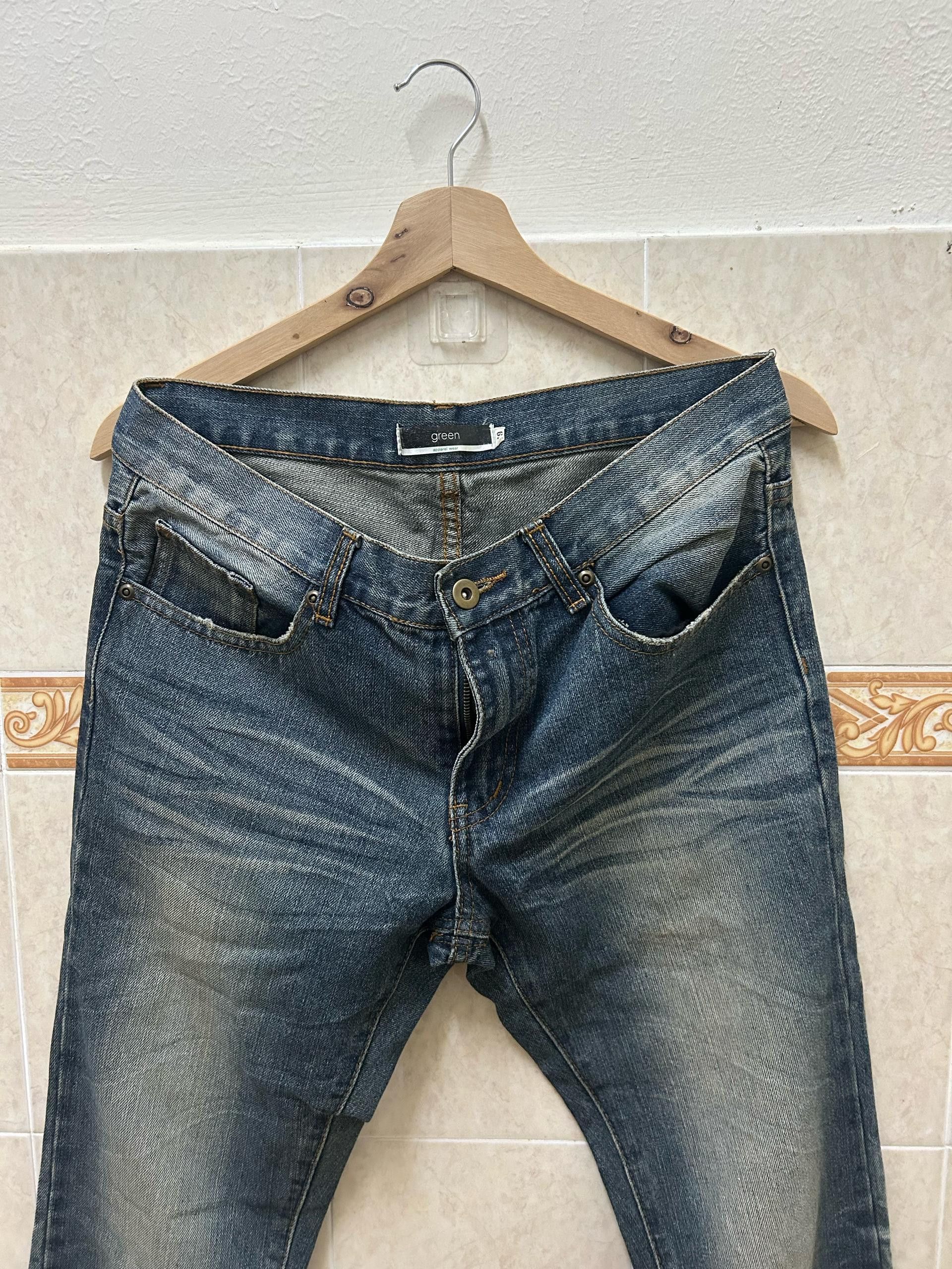 Japanese Brand 💥 90s 💥 Vintage Green Apparel Denim Size US 32 / EU 48 - 5 Thumbnail