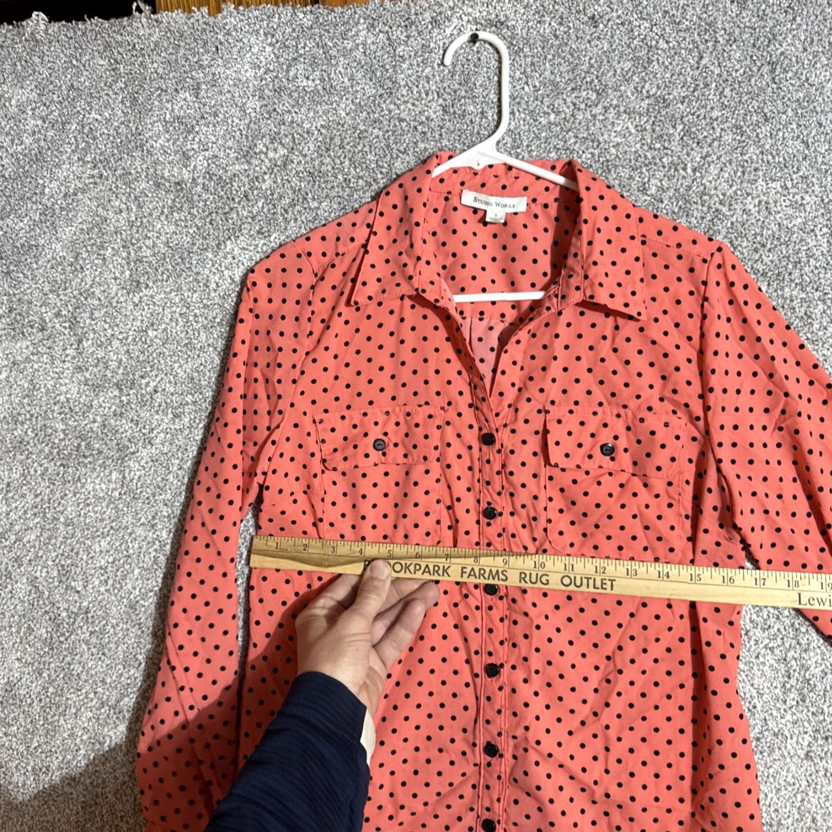 Vintage VINTAGE Retro Y2K Button Up Shirt Women Sz Small Mod Rockabilly Office Polka Dot Pinup Shirt Size S / US 4 / IT 40 - 3 Thumbnail