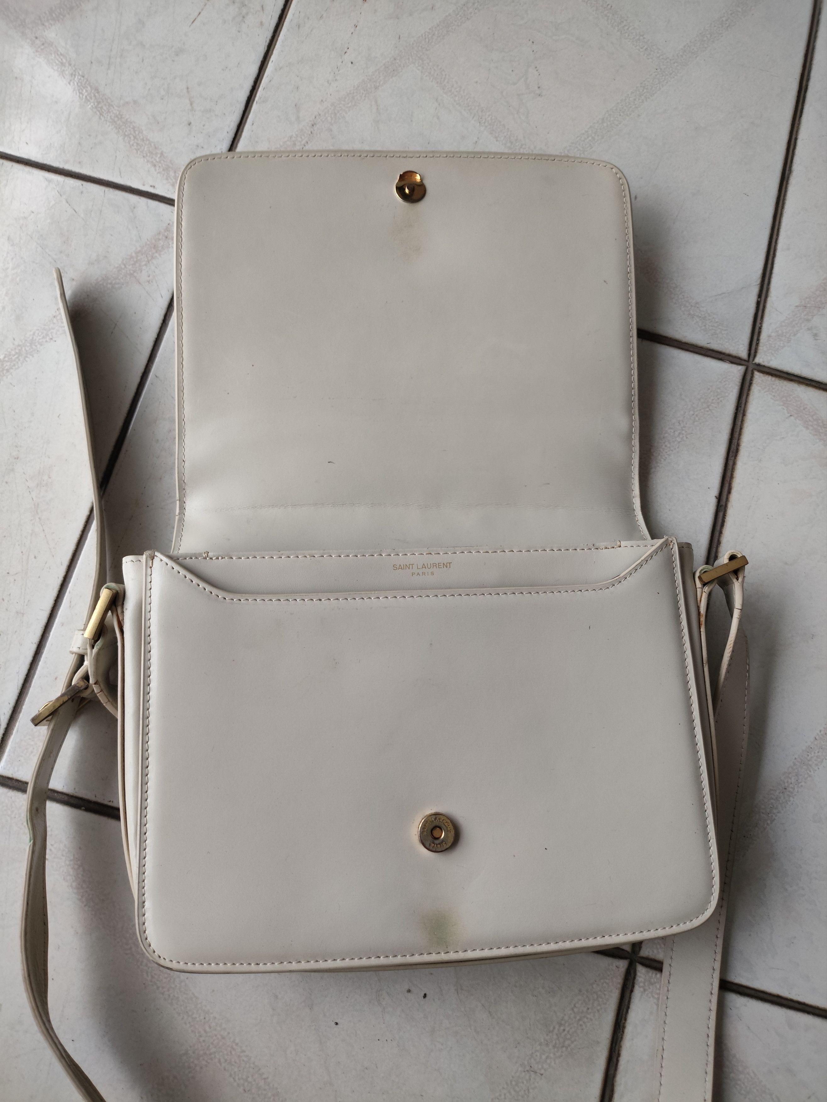 Yves Saint Laurent White Leather Mailbox Size ONE SIZE - 3 Thumbnail