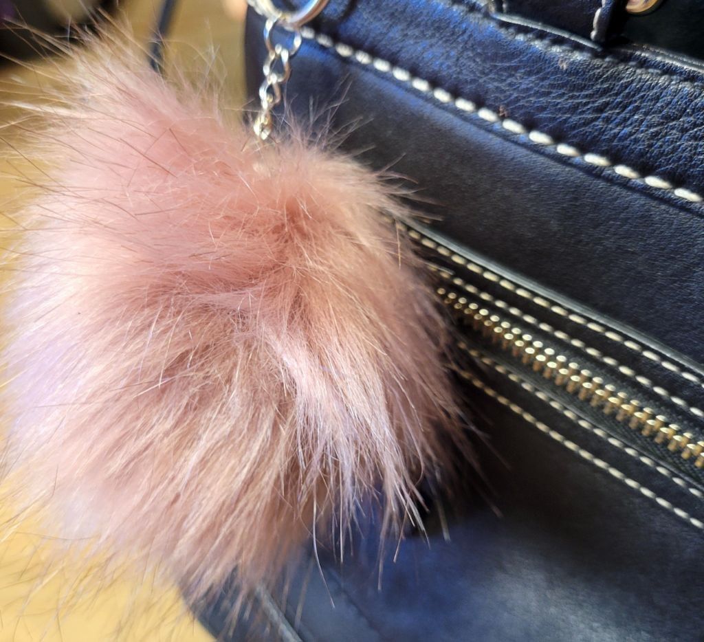 Handmade Personalized letter on a 3" faux fox fur keychains Size ONE SIZE - 8 Thumbnail