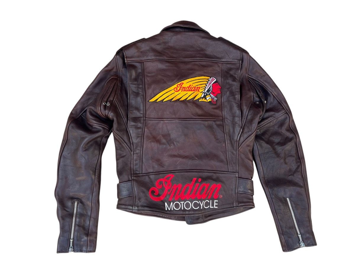 Indian Motorcycle RARE! 60s 70s Indian Motorcycle Embroidery Leather Jacket Size US S / EU 44-46 / 1 - 17 Thumbnail