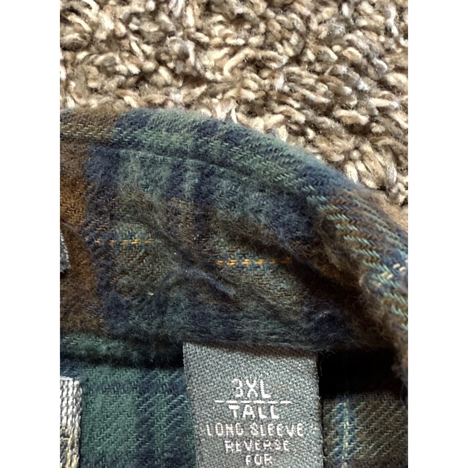 Vintage Vintage Canyon Sierra Ridge Mens Flannel Shirt Button-Up 3XL Tall Long Sleeve Plaid Green Size US XXL / EU 58 / 5 - 5 Thumbnail