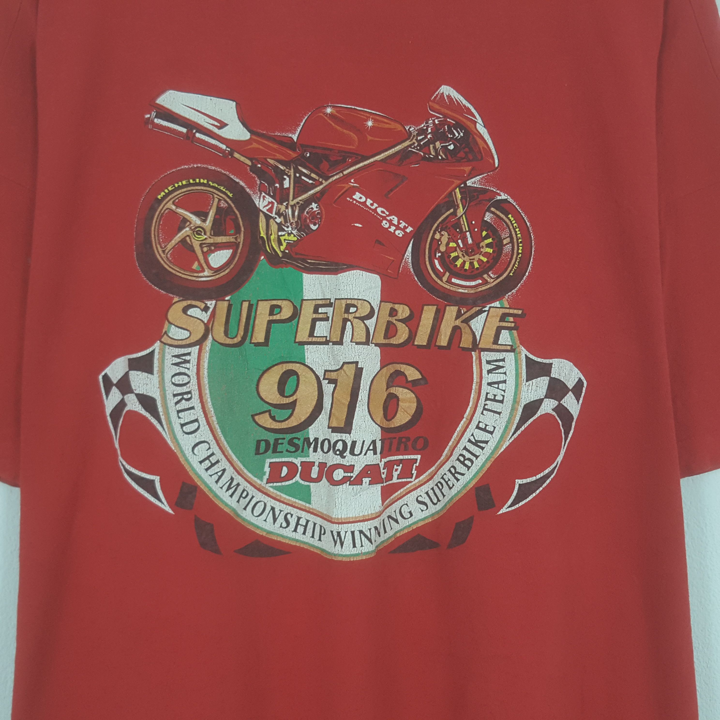 Ducati × Vintage Vintage Ducati Superbike 916 Tshirt Size US XXL / EU 58 / 5 - 2 Thumbnail