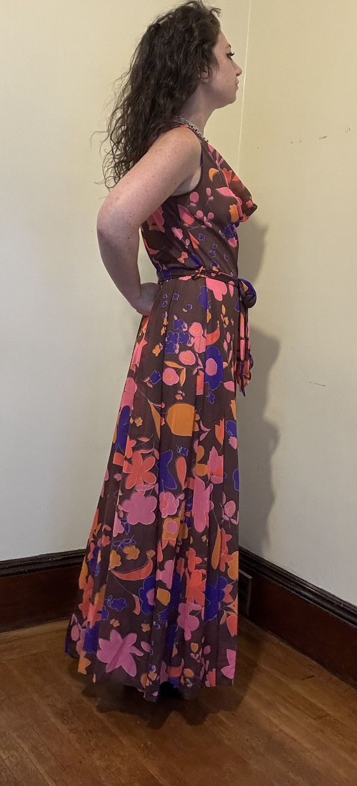Lilly Pulitzer Vtg 70s Lilly Pulitzer for Neimen Marcus Floral A-Line Maxi Size XXS / US 00 / IT 34 - 8 Thumbnail
