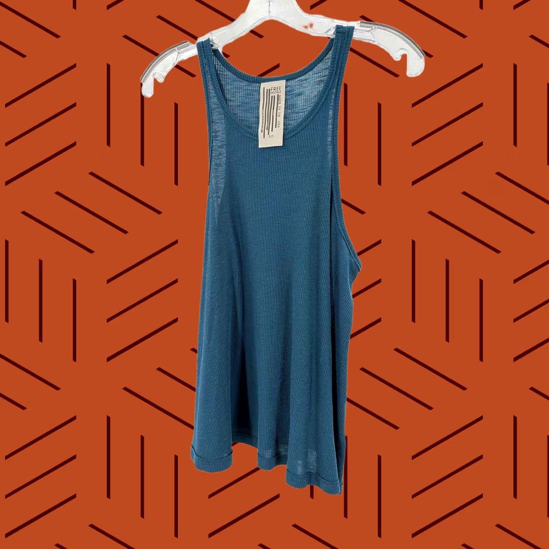 Free People Pre-Owned Free People Blue Size Small Tank Top Size S / US 4 / IT 40 - 1 Thumbnail
