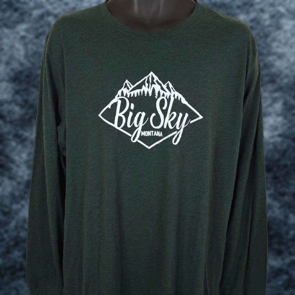 Vintage Big Sky Montana T Shirt Mens Size XL Green Travel Destination Tee Size US XL / EU 56 / 4 - 1 Thumbnail