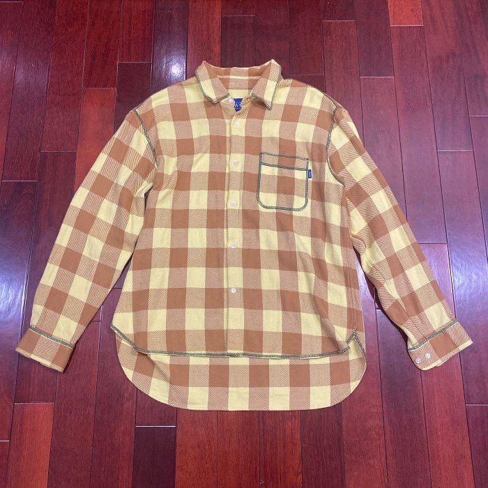 Awake NY AWAKE NY YELLOW CONTRAST STITCH FLANNEL SHIRT LARGE Size US L / EU 52-54 / 3 - 1 Thumbnail