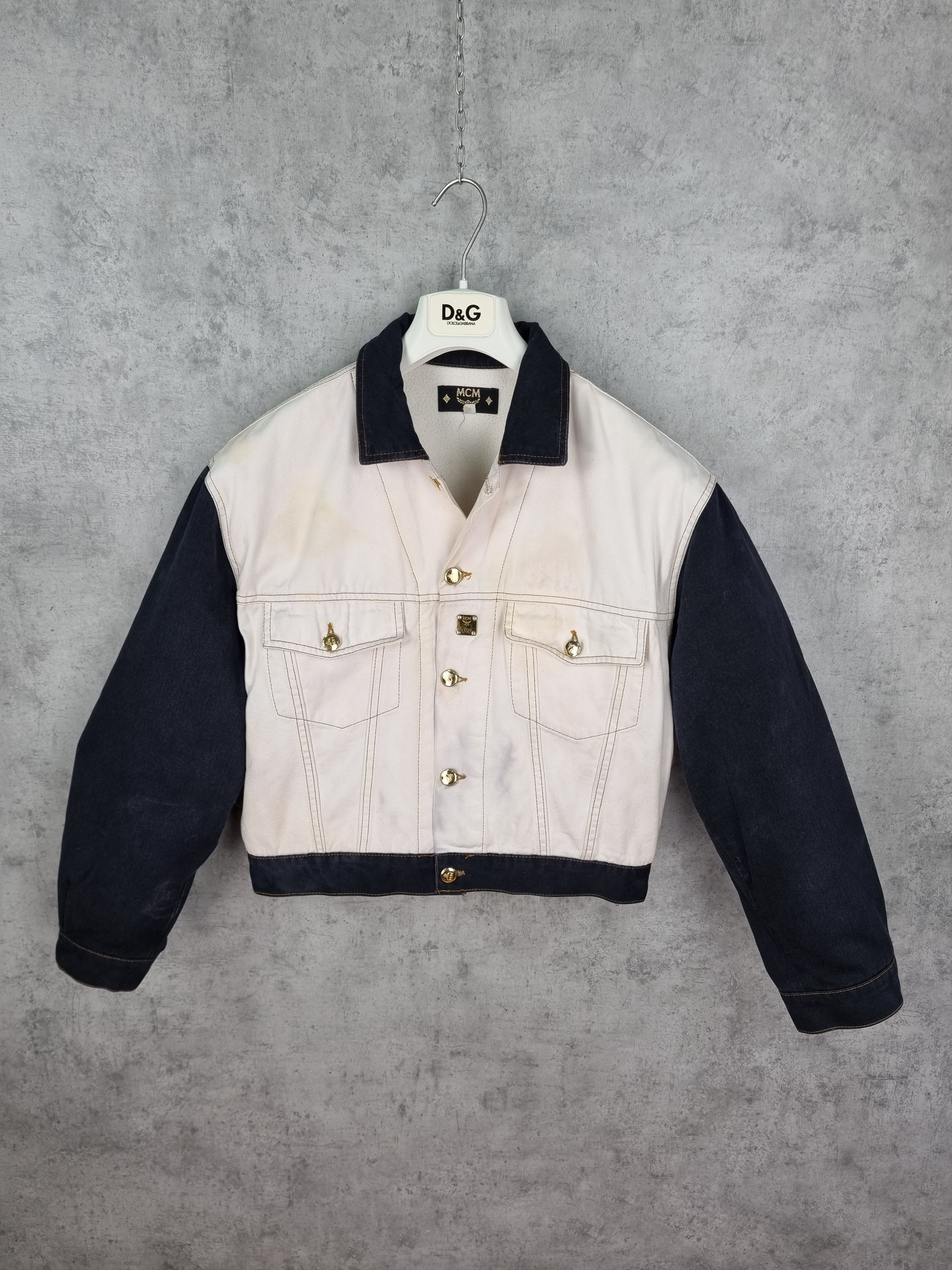 MCM Rare MCM Denim Jacket Made in Italy Dirty Vintage Size S / US 4 / IT 40 - 4 Thumbnail