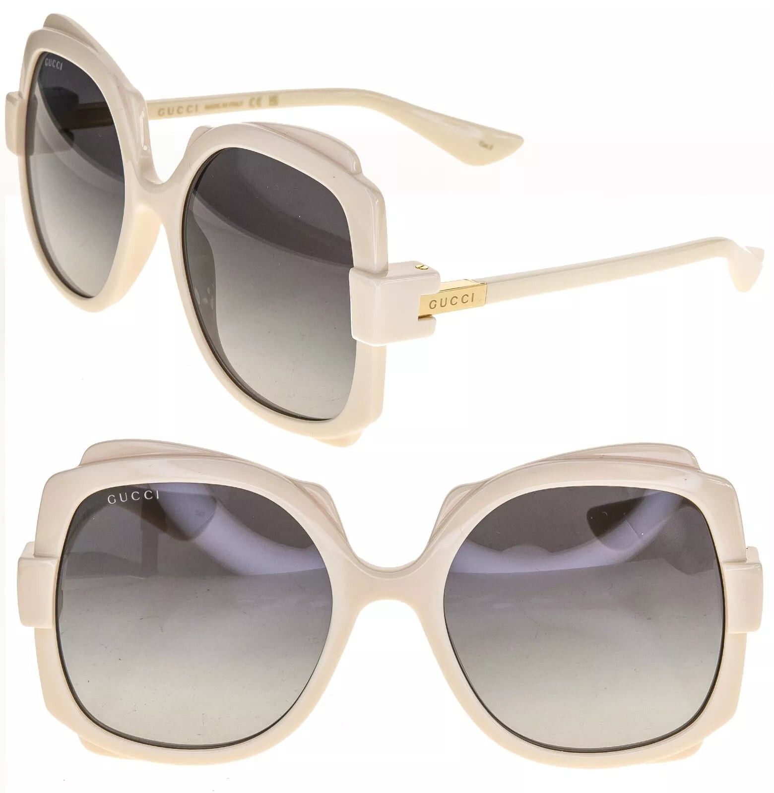 Gucci GUCCI Ivory Grey 1431 Oversized Retro Gg1431S Sunglasses 004 Size ONE SIZE - 1 Thumbnail