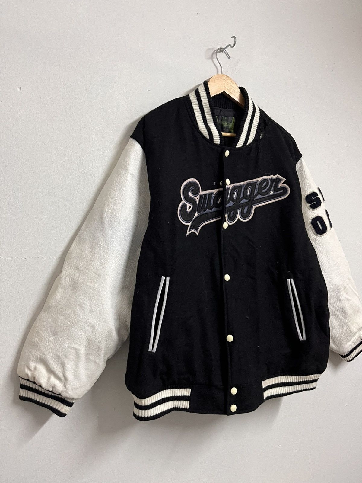 Swagger 💥Y2K SWAGGER Japan Distressed Varsity Jackets Leather Size US XL / EU 56 / 4 - 2 Thumbnail