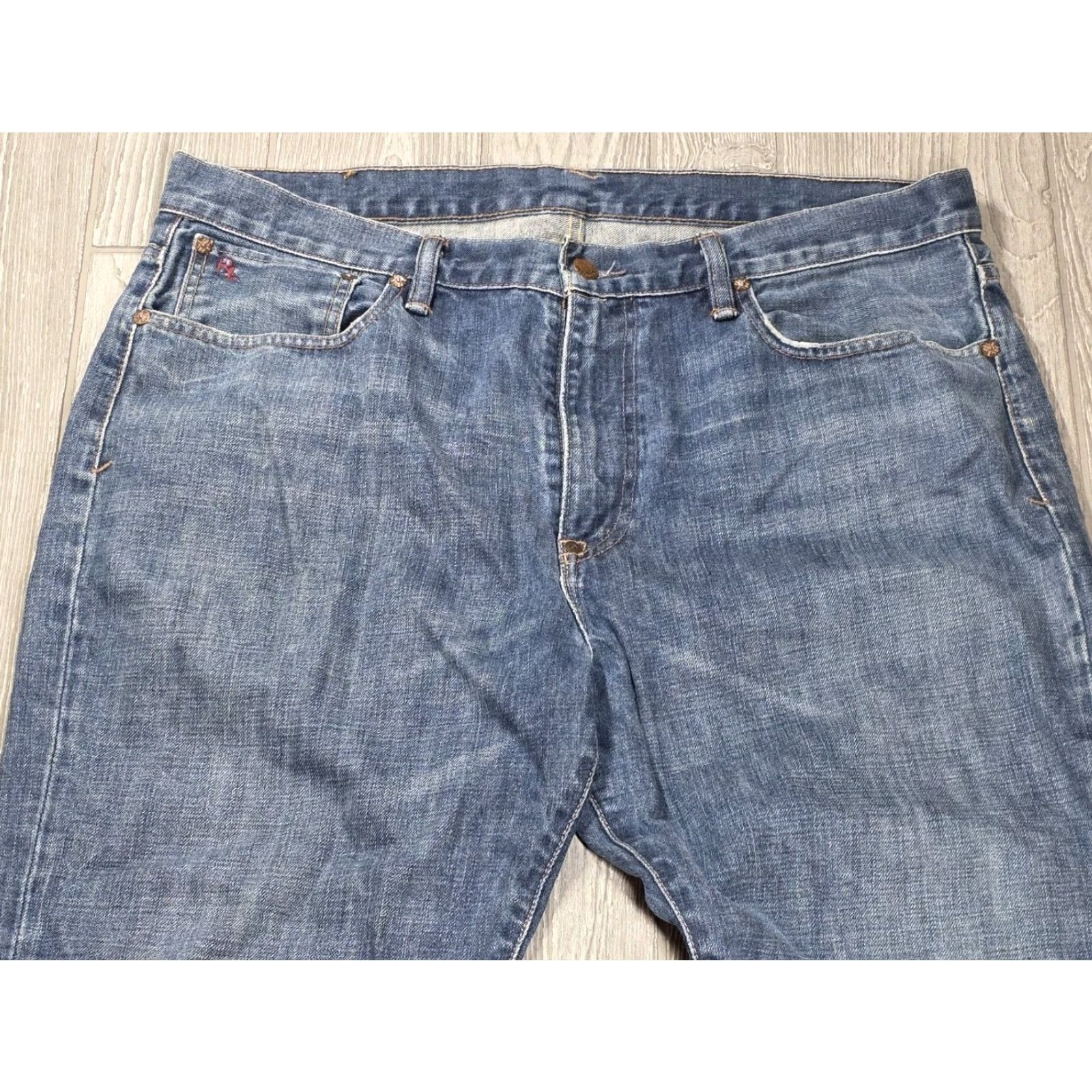 Polo Ralph Lauren VINTAGE Polo Ralph Lauren Jeans Mens 36x30 Medium Fade Blue Denim Baggy 067 Polo Ralph Lauren Jeans Mens 36x30 Med Fade Blue Denim Vintage 067 Baggy Size US M / EU 48-50 / 2 - 3 Thumbnail