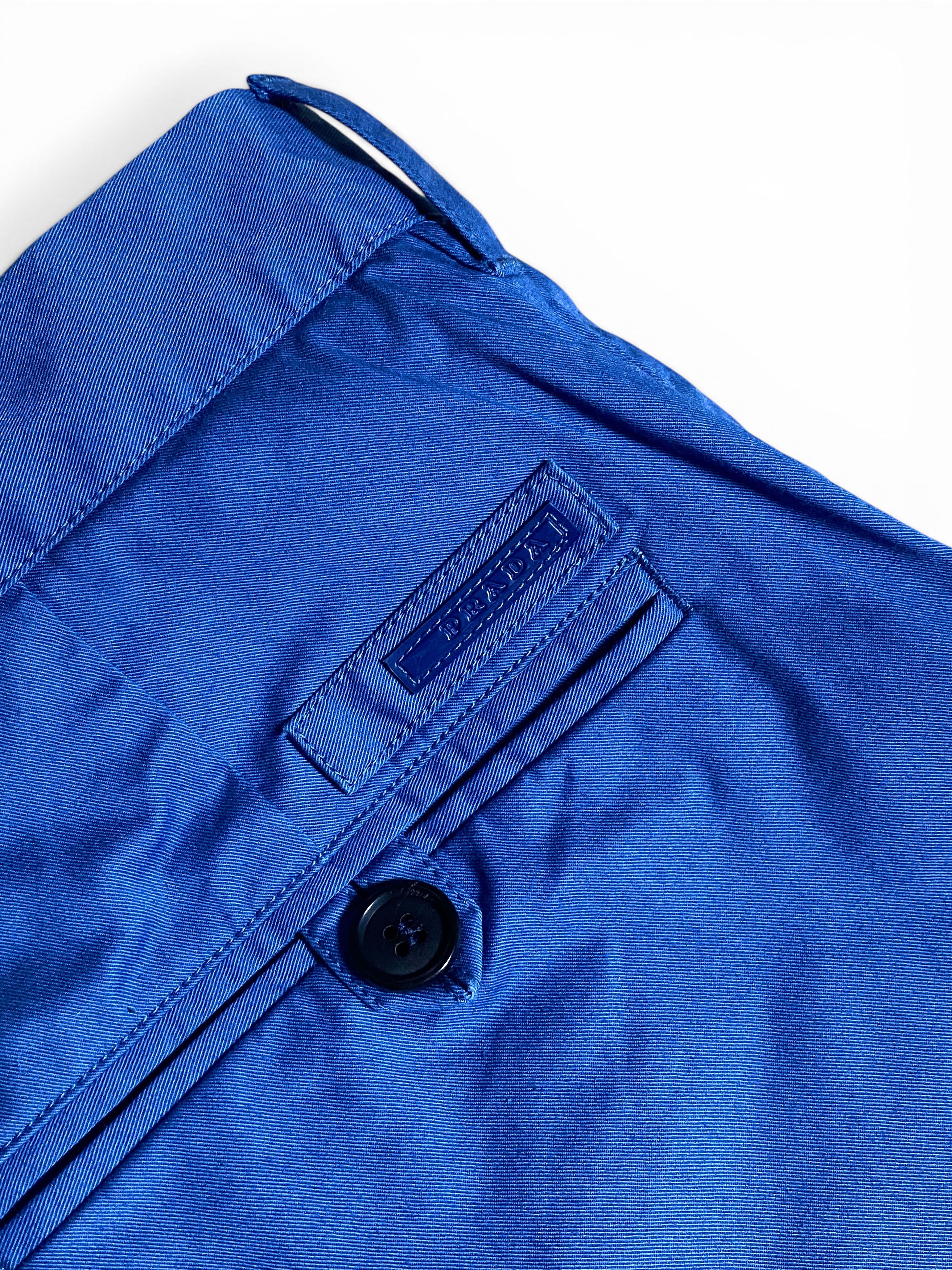 Prada Prada Milano Italy Light Blue Cotton Tab Logo Trousers Pants Size US 30 / EU 46 - 7 Thumbnail
