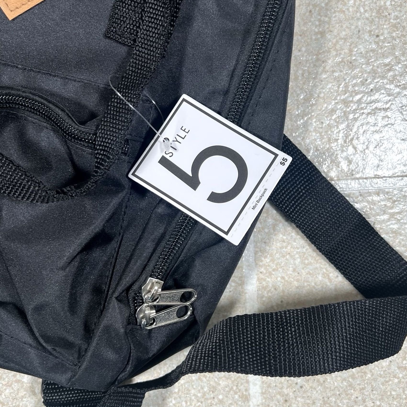 Vintage Style 5 Mini Backpack Book Bag NWT Black Polyester Women Backpack Mini Bag Size ONE SIZE - 3 Thumbnail