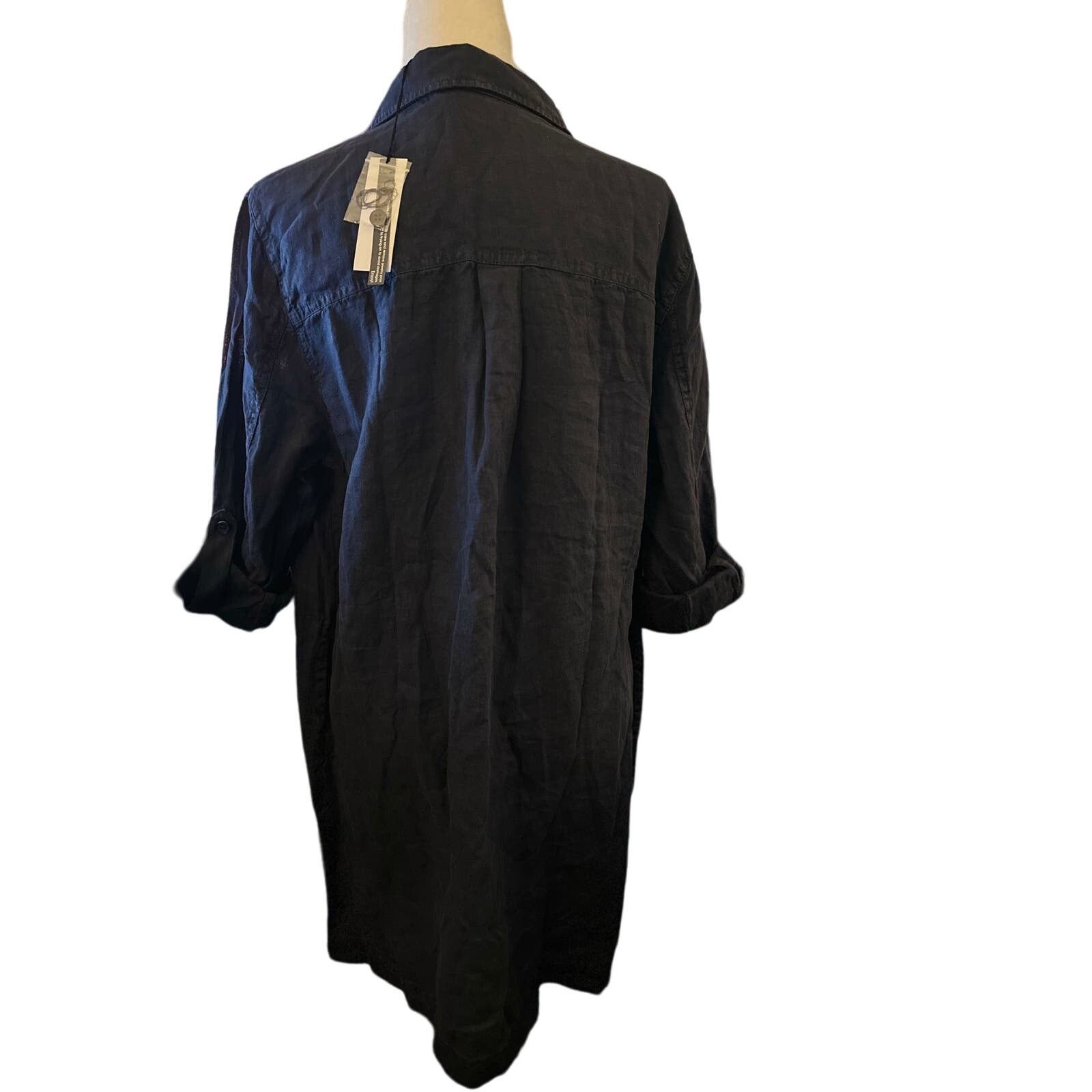 Michael Stars Michael Stars Eleanor Linen Dress, Admiral Blue, Size 1X Size XL / US 12-14 / IT 48-50 - 5 Thumbnail