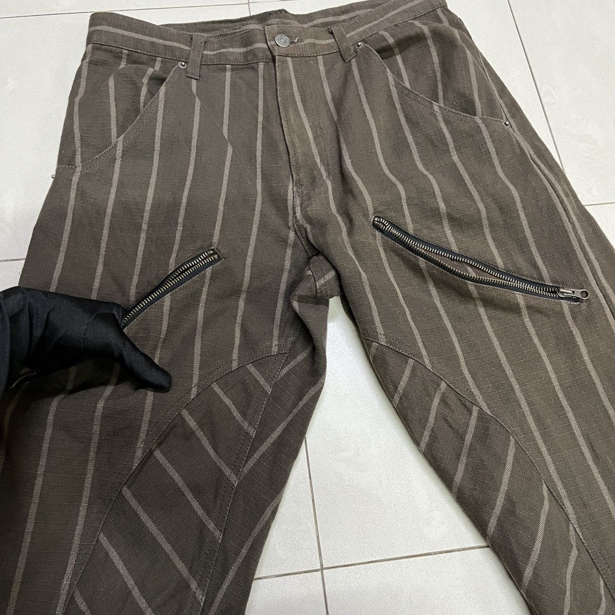 14th Addiction × If Six Was Nine × PPFM Rare PPFM Stripe Zipper Punk Pants Size US 31 - 5 Thumbnail
