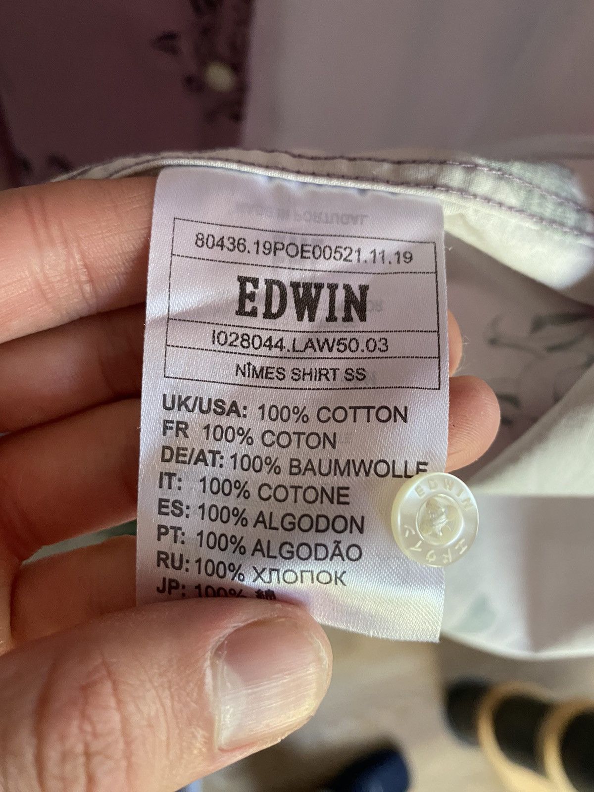 Edwin × Japanese Brand Edwin Nimes SS Shirt stussy style tits naked girls y2k Size US M / EU 48-50 / 2 - 9 Thumbnail