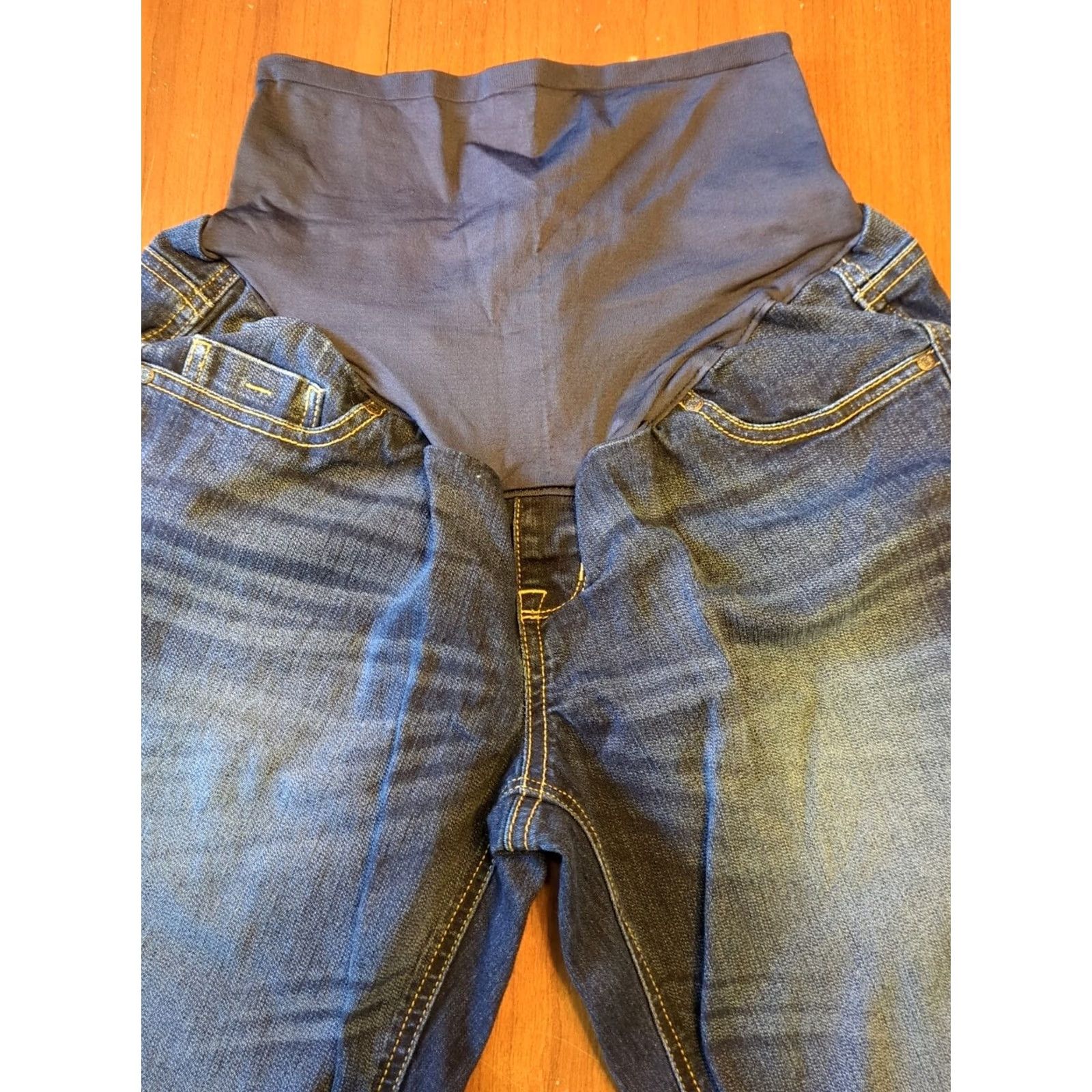 Old Navy Old Navy Jeans Skinny 4 Reg Women Blue Slim Maternity Full Panel Vintage No Size 27" / US 4 / IT 40 - 3 Thumbnail