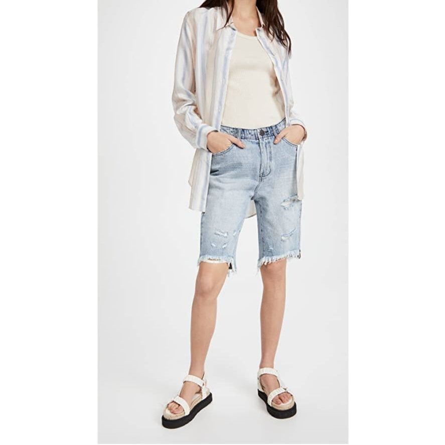 One Teaspoon New UO One Teaspoon Salty Dog Cutoff Trucker Shorts Sz 26 Size 26" / US 2 / IT 38 - 4 Thumbnail