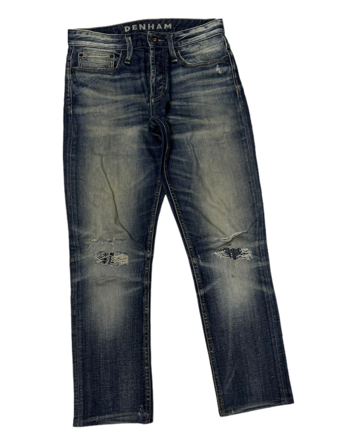 DENHAM DENHAM RAZOR SLIM FIT DISTRESSED DENIM JEANS Size US 29 - 3 Thumbnail