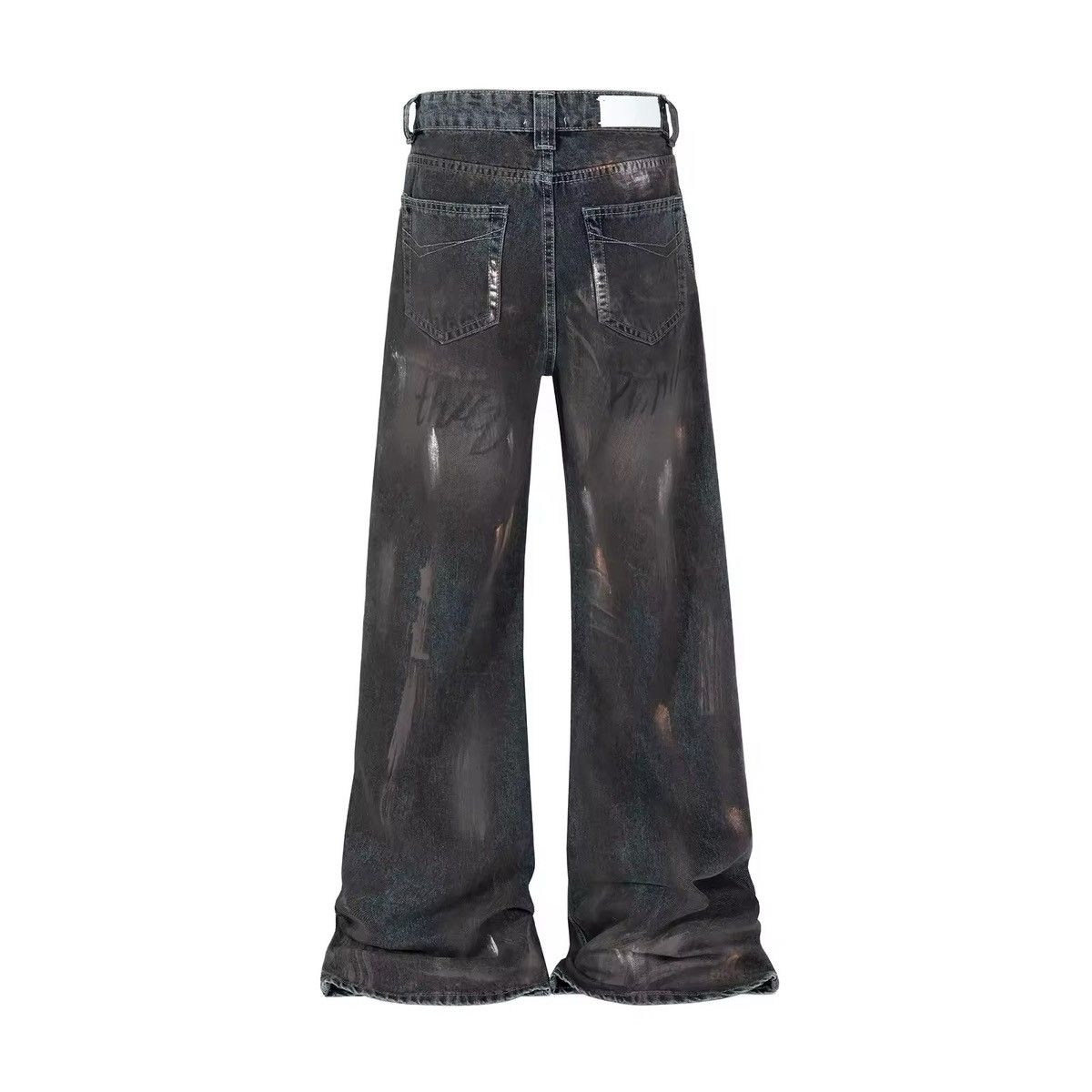 Designer × Vintage Streetwear Rare Loose Wide Leg Graffiti Jeans Pants Size US 35 - 2 Thumbnail