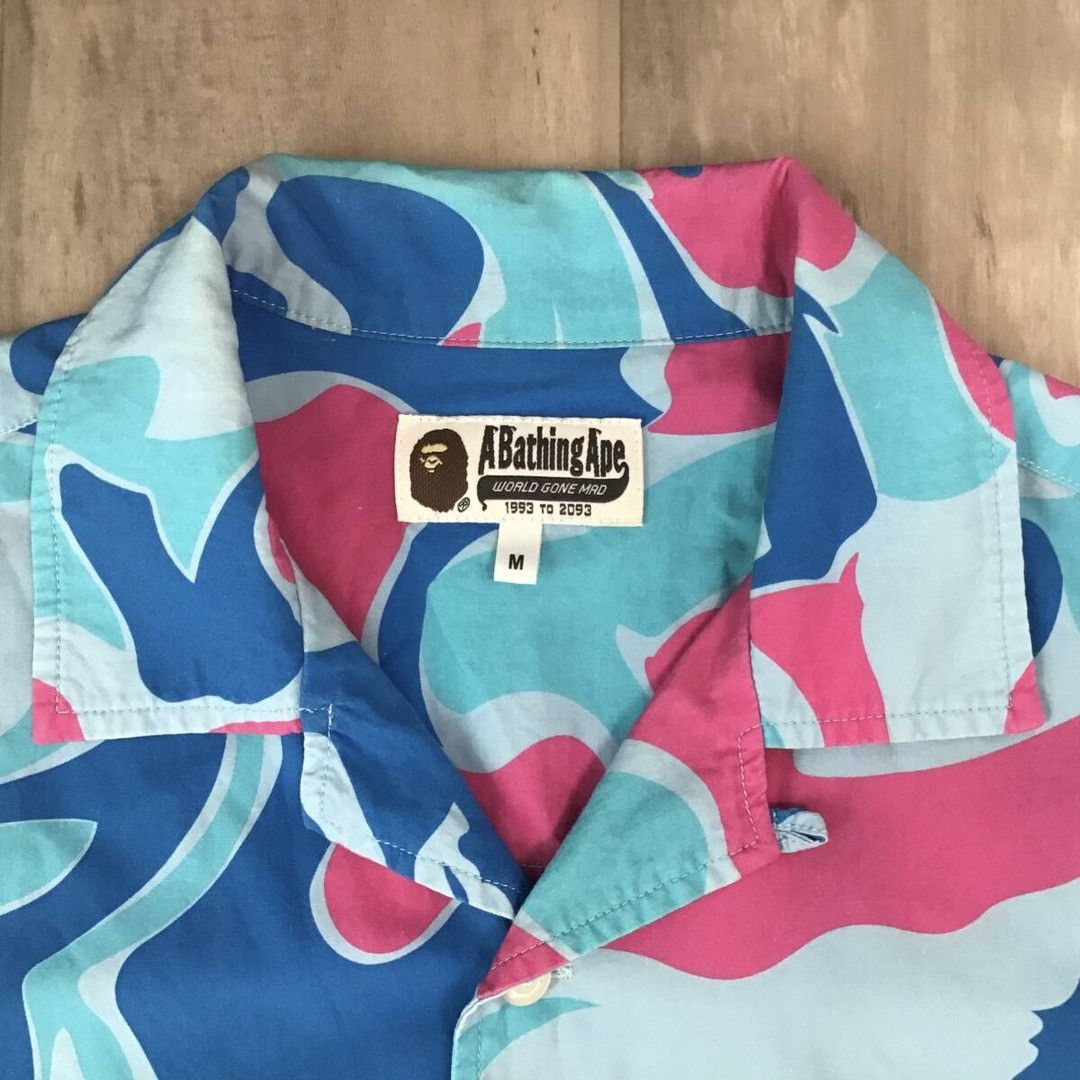 Bape BAPE MARBLE camo aloha shirt a bathing ape Size US M / EU 48-50 / 2 - 3 Thumbnail