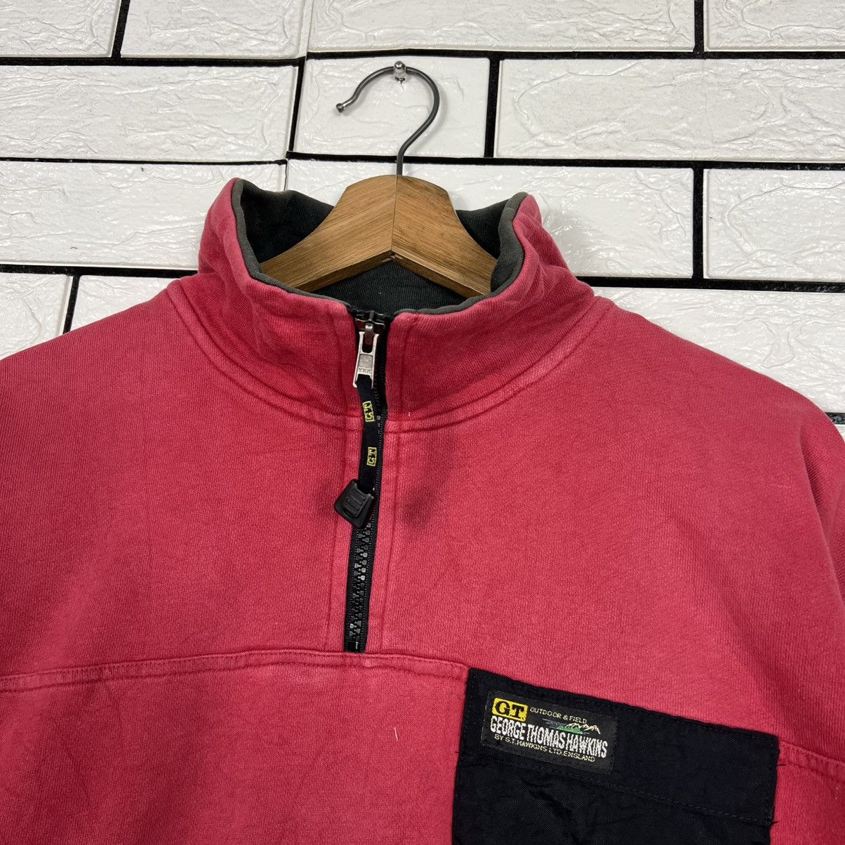 Vintage GEORGE THOMAS HAWKINS Turtleneck Pullover Fleece #4205-C192 Size US L / EU 52-54 / 3 - 3 Thumbnail