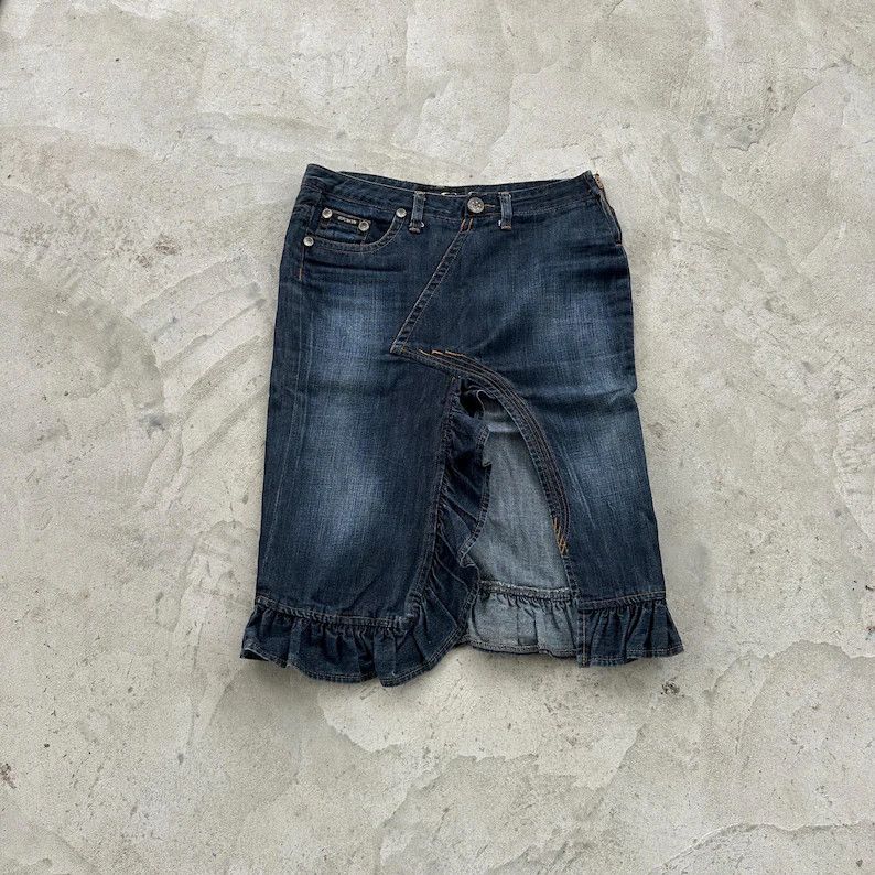 Just Cavalli Vintage Skirt Just Cavalli Denim Zip Button Women’s Blue 30 Size 30" / US 8 / IT 44 - 1 Thumbnail