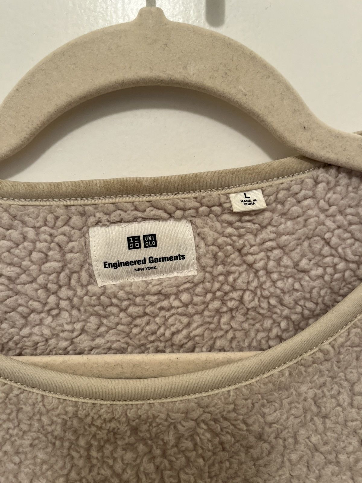 Engineered Garments × Uniqlo Engineered Garments x Uniqlo Cream Fleece Pullover Size US L / EU 52-54 / 3 - 3 Thumbnail