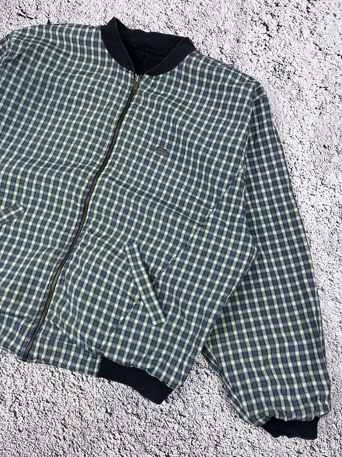 Lacoste Vintage Lacoste Reversible Bomber Jacket Checkered Black Size US XXL / EU 58 / 5 - 3 Thumbnail