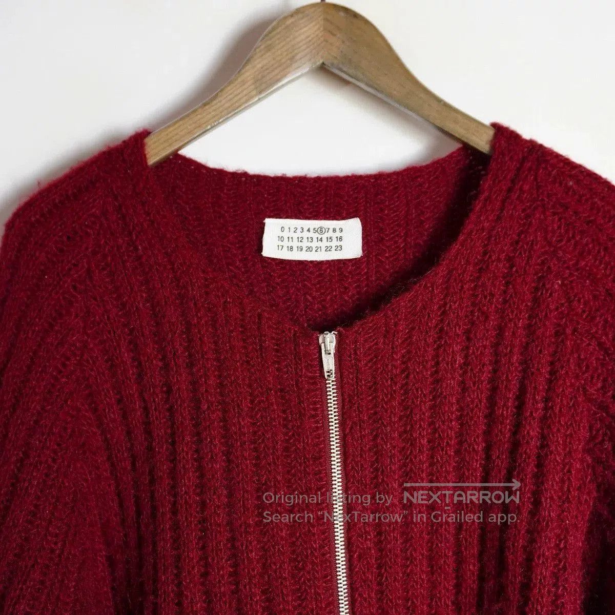 Maison Margiela Martin Margiela 6 Red Knit Cardigan. Size L / US 10 / IT 46 - 3 Thumbnail