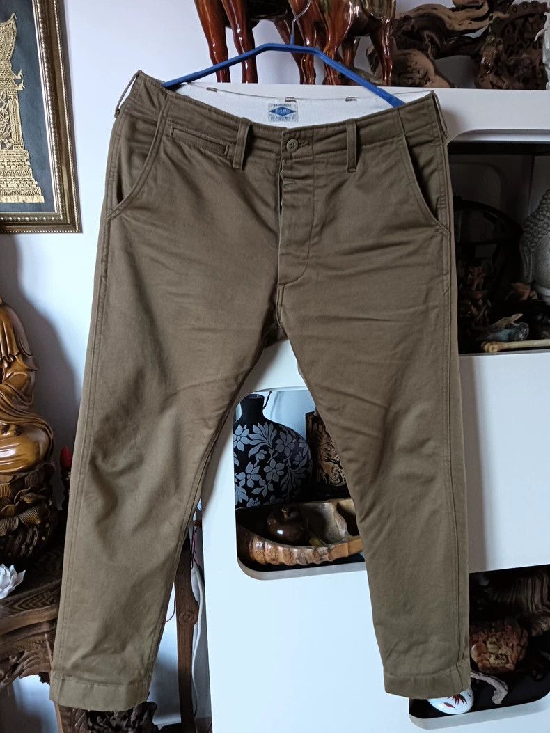 The Real McCoy's The REAL McCOY'S Size MKhaki Cotton Trousers Size US 28 / EU 44 - 1 Thumbnail