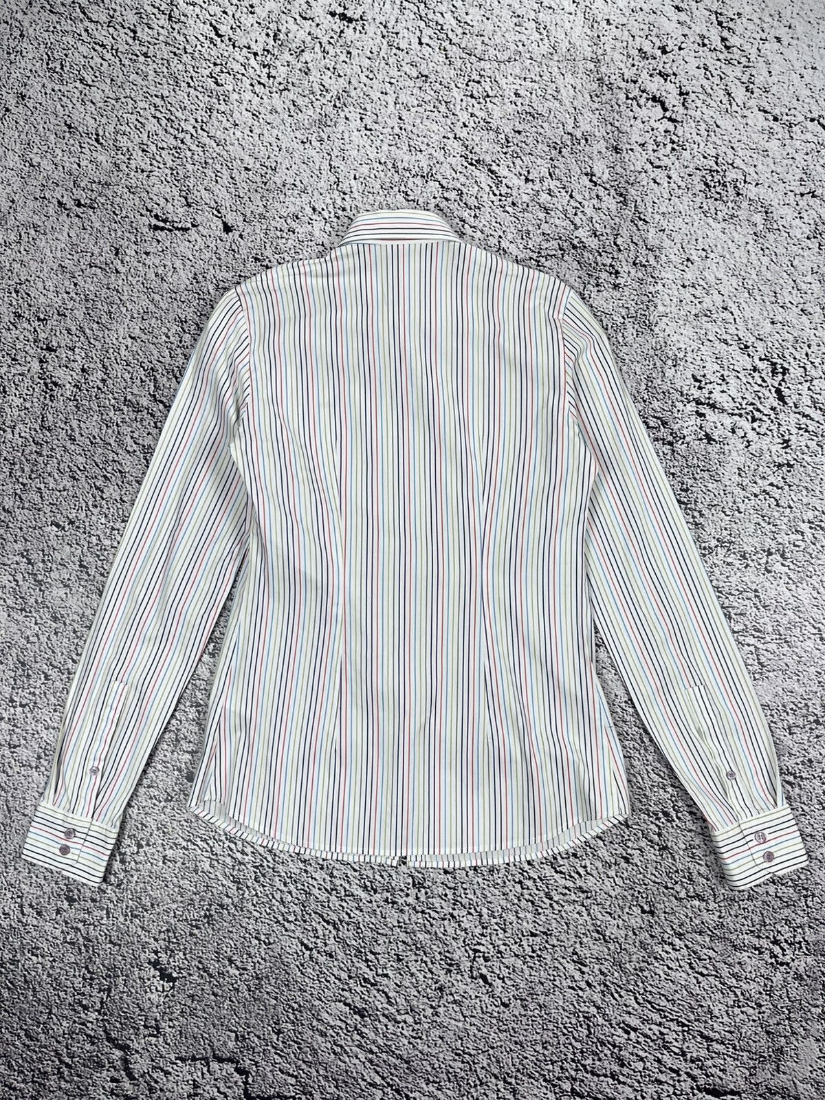 Lacoste Vintage Lacoste Embroidered Stripes Button Ups Shirt 36 Size XS / US 0-2 / IT 36-38 - 4 Thumbnail