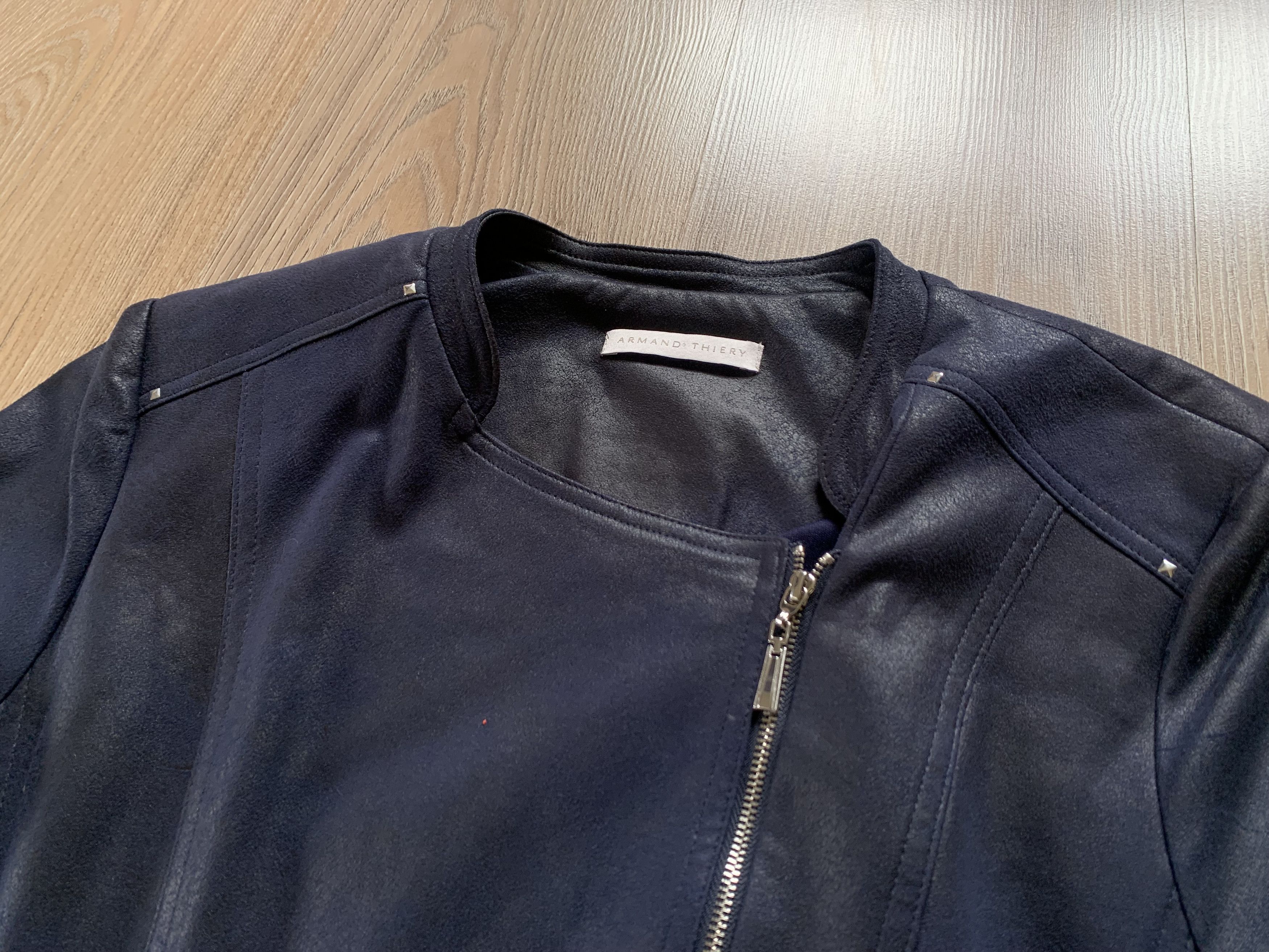 Other Armand Thiery Light Navy Blue Biker Jacket Size M / US 6-8 / IT 42-44 - 5 Thumbnail