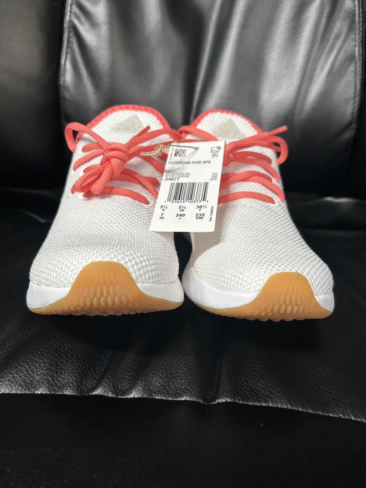 Adidas Cloud Foam Pure Women’s 7 White/Scarlett New OG Box