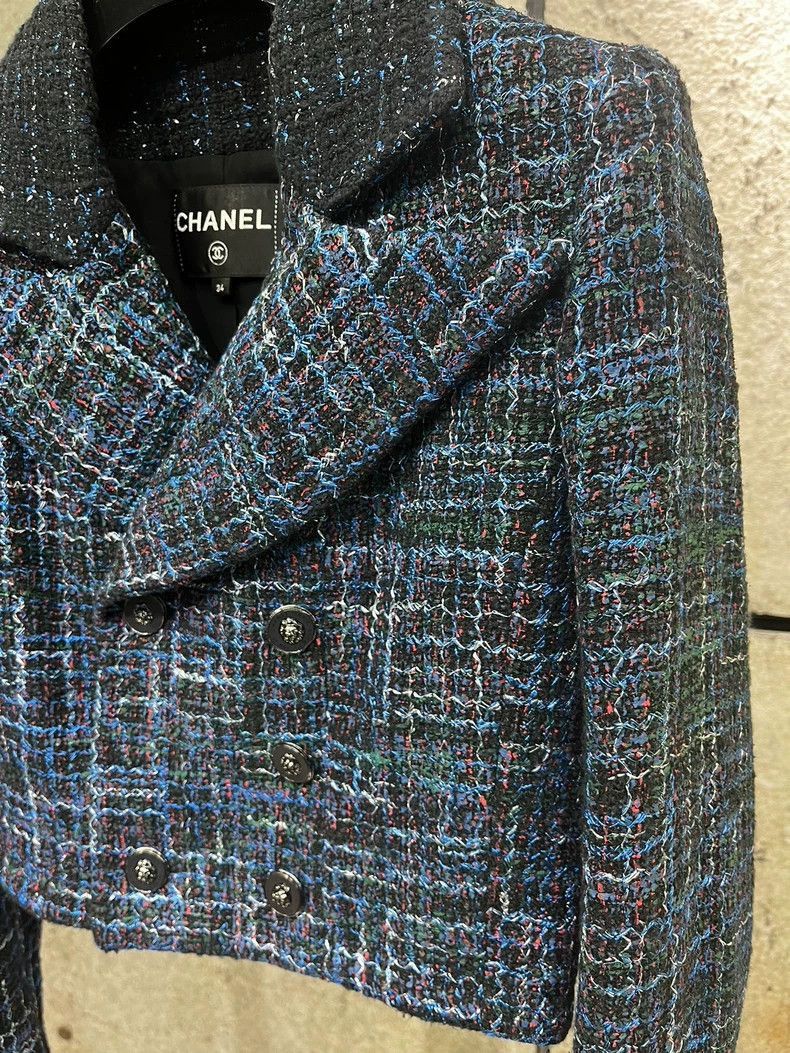 Chanel Chanel SS22 Blue Tweed Jacket -2505 Size US XS / EU 42 / 0 - 4 Thumbnail