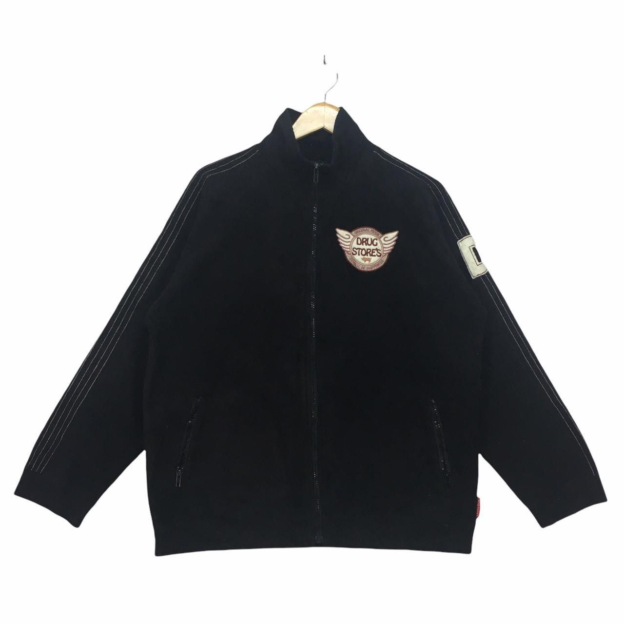 Vintage Vtg DRUG STORE’S Zip Up Fleece Jacket Sweater Big Logo Size US M / EU 48-50 / 2 - 3 Thumbnail