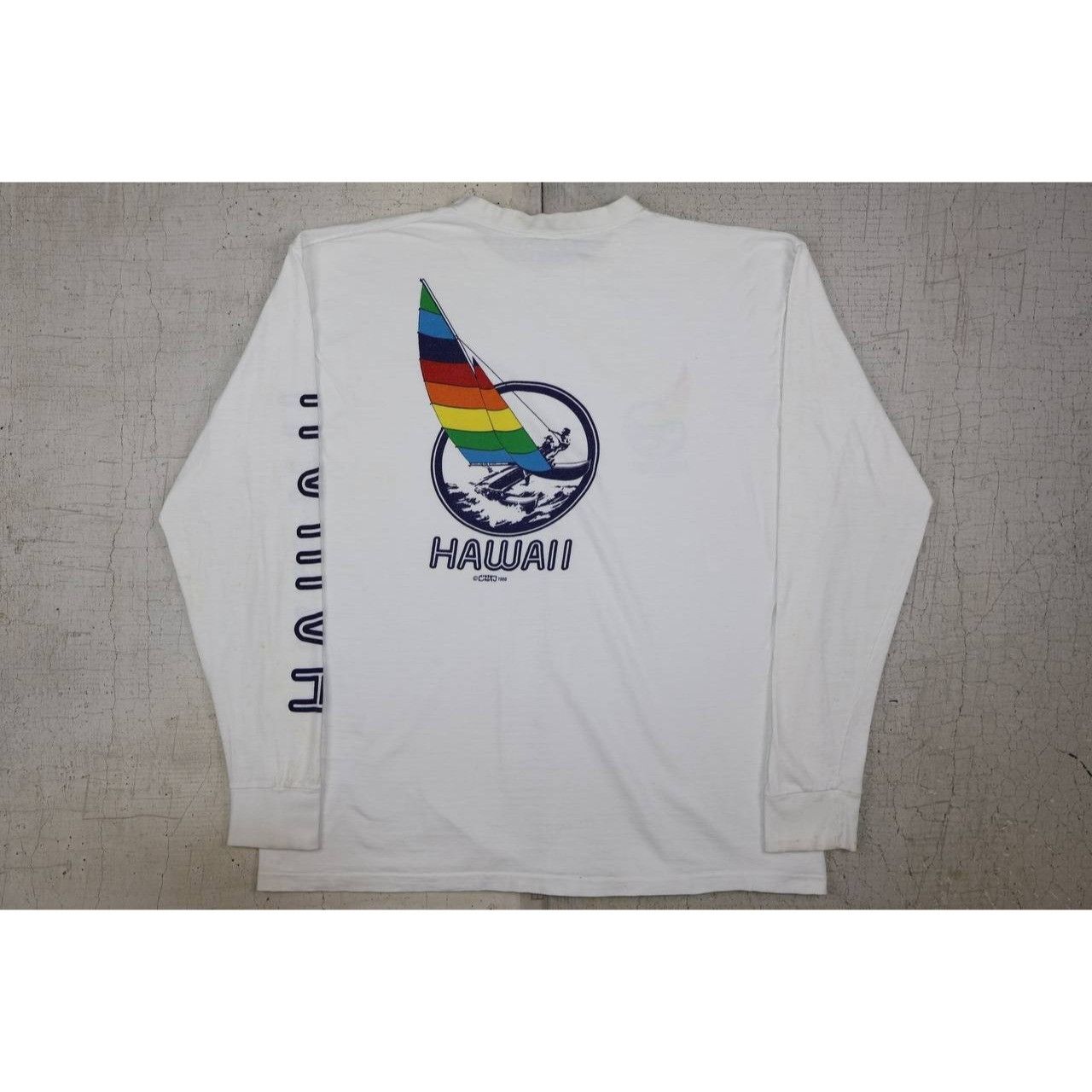 Vintage 1980 Crazy Shirts Rainbow Hawaii Shirt Surfboard