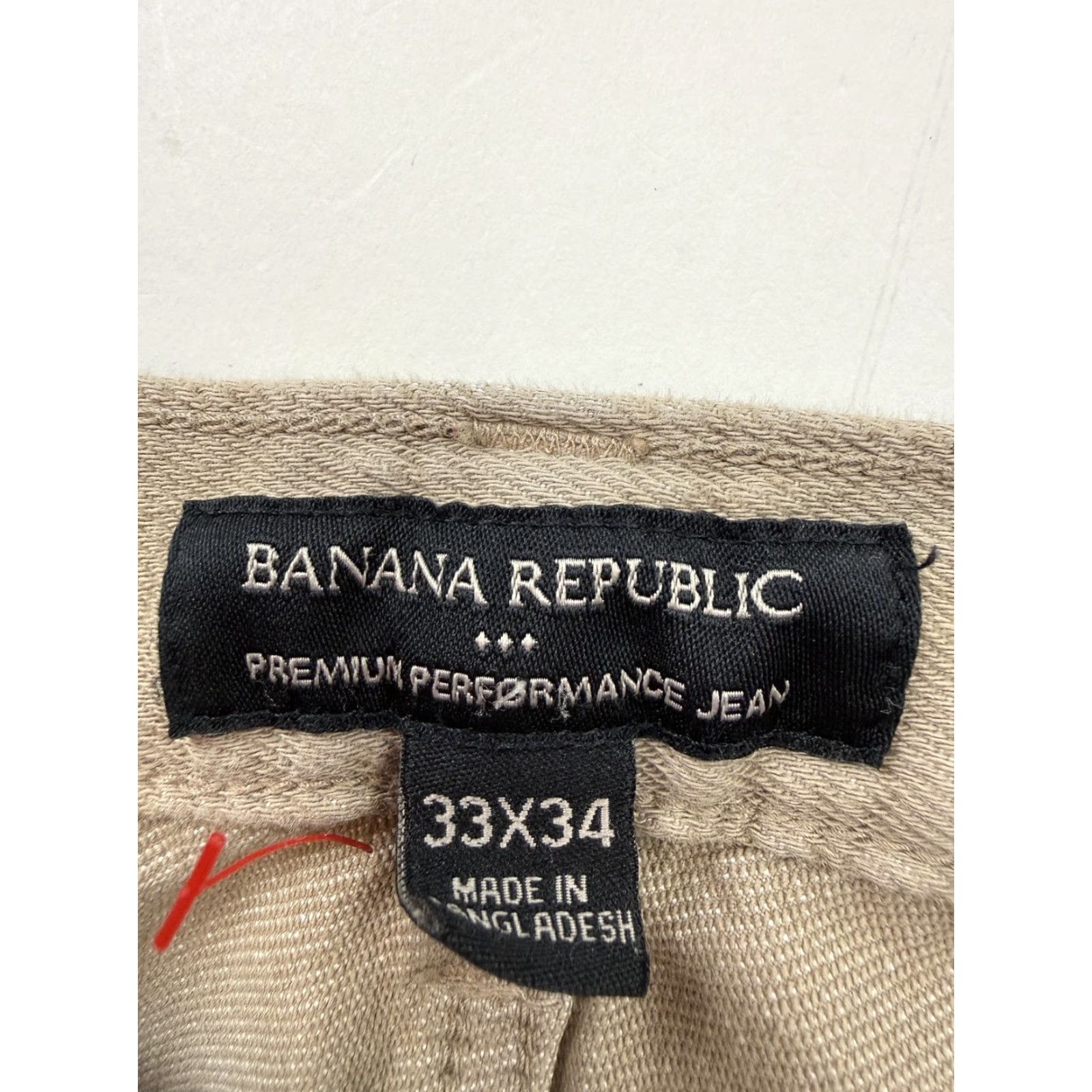 Banana Republic Banana Republic Jeans Mens 33x34 Beige Premium Performance Straight Stretch Size US 33 - 3 Thumbnail