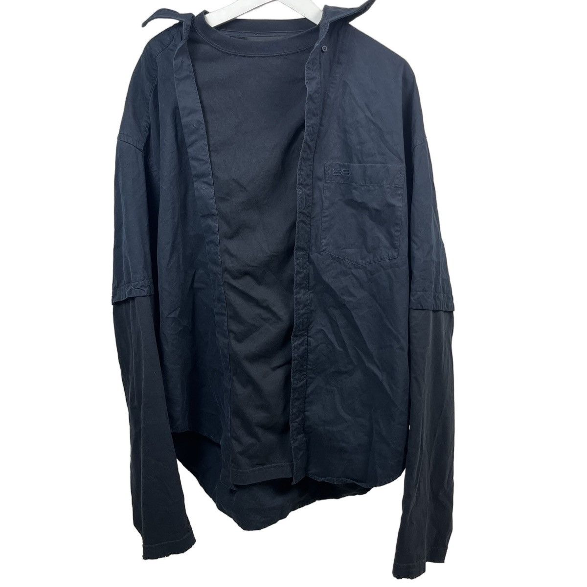 Balenciaga ss23 black + navy Trompe L'œil Shirt