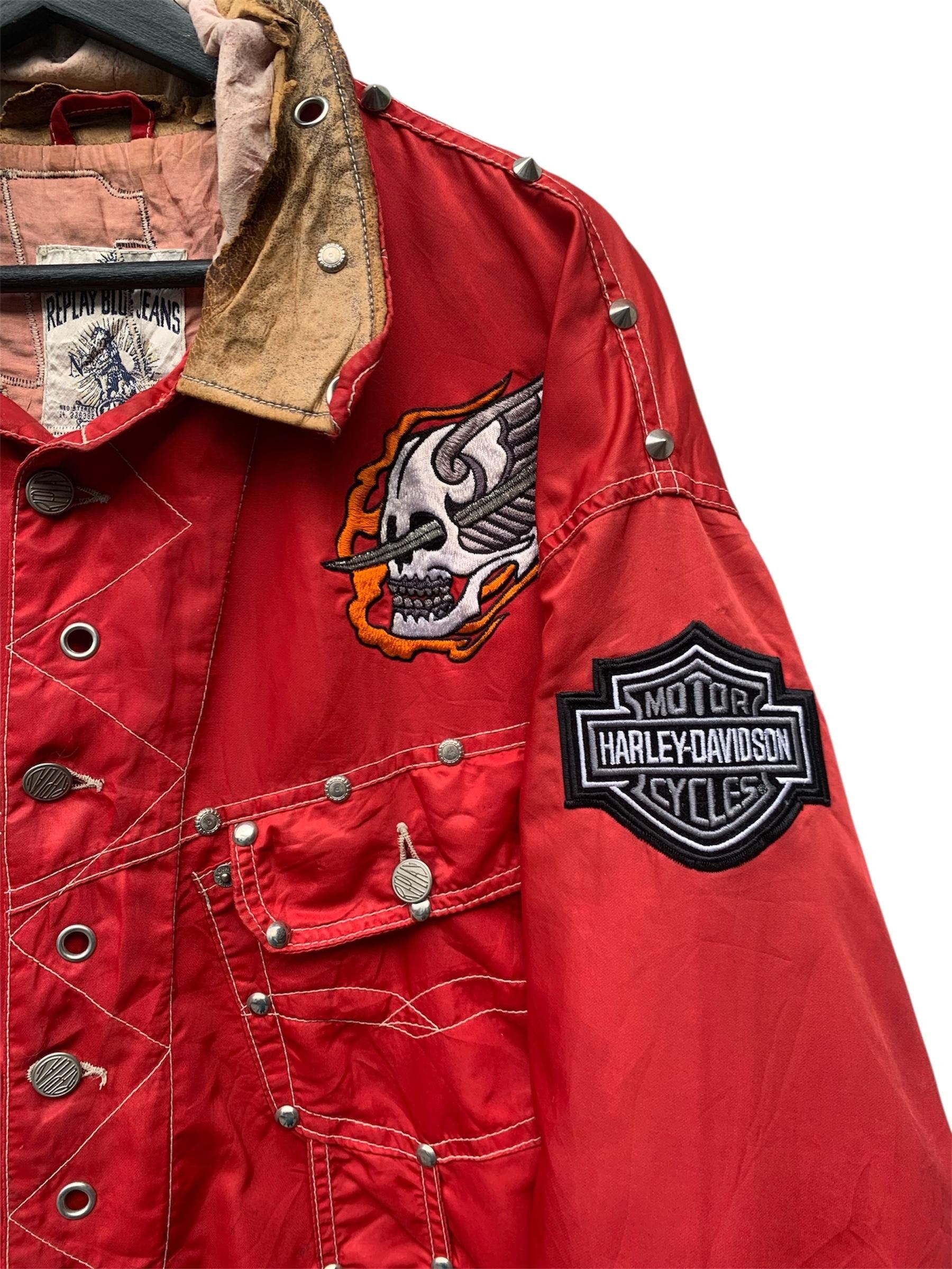 Replay Very Rare Vintage Replay Blue Jeans x Harley Davidson Jacket Size US M / EU 48-50 / 2 - 7 Thumbnail