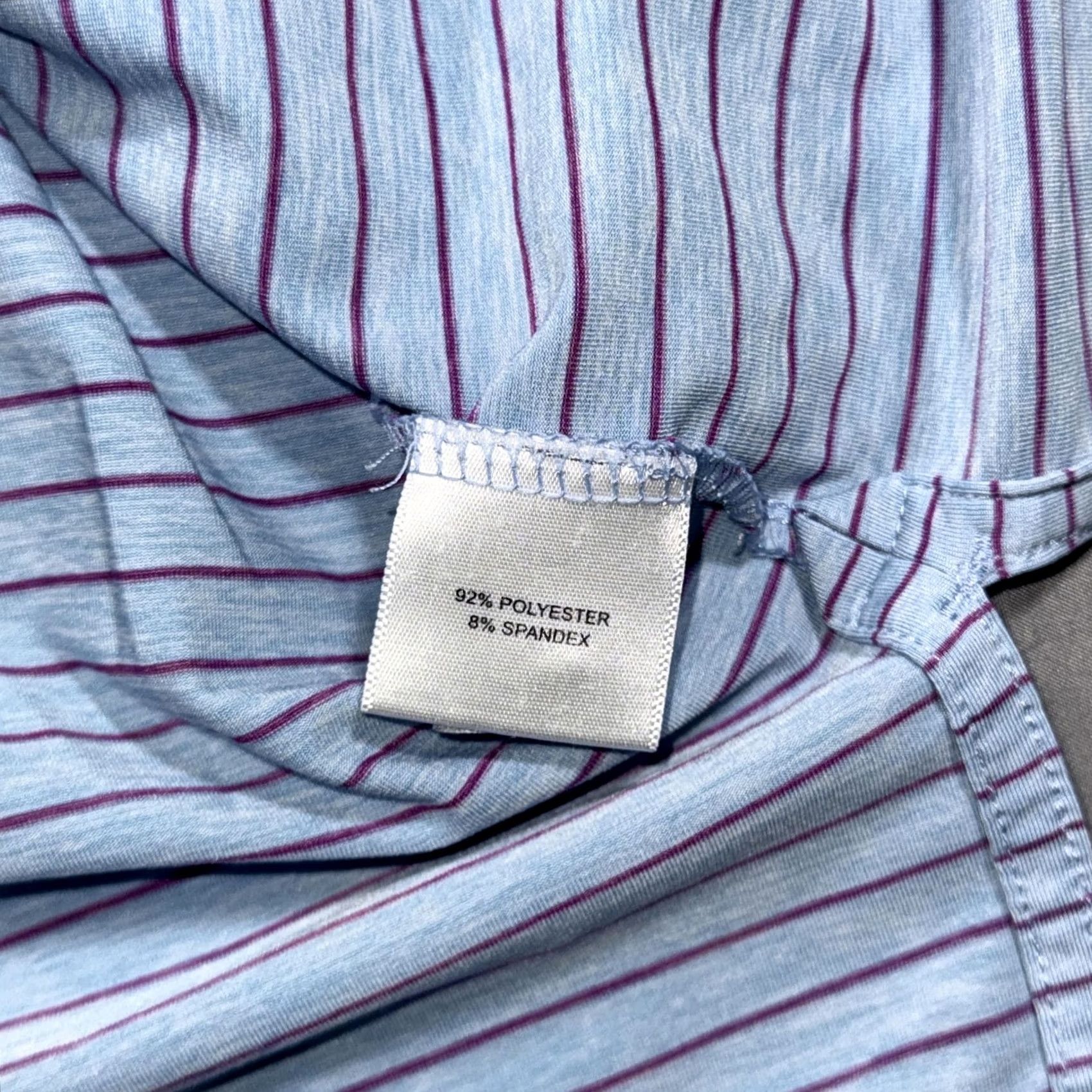 Peter Millar Peter Millar Summer Comfort Shirt Mens XL Light Blue Stripe Golf Stretch Polo Size US XL / EU 56 / 4 - 4 Thumbnail