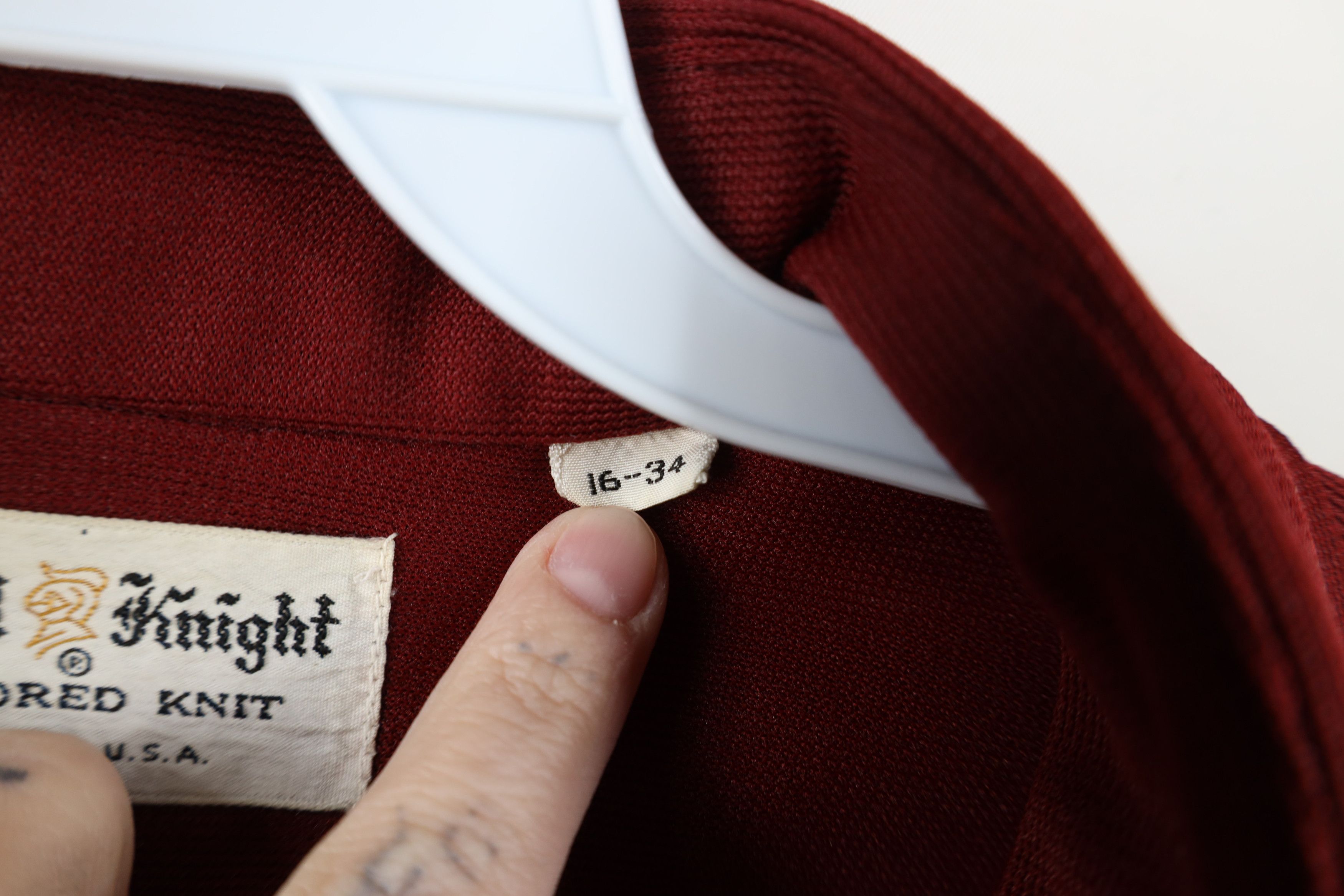 Vintage Vintage 70s Streetwear Knit Collared Button Shirt Red USA Size US M / EU 48-50 / 2 - 8 Thumbnail
