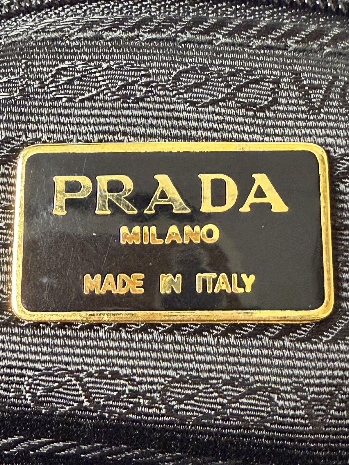 Prada Vintage Prada Black Handbag Gold Hardware Size ONE SIZE - 11 Thumbnail