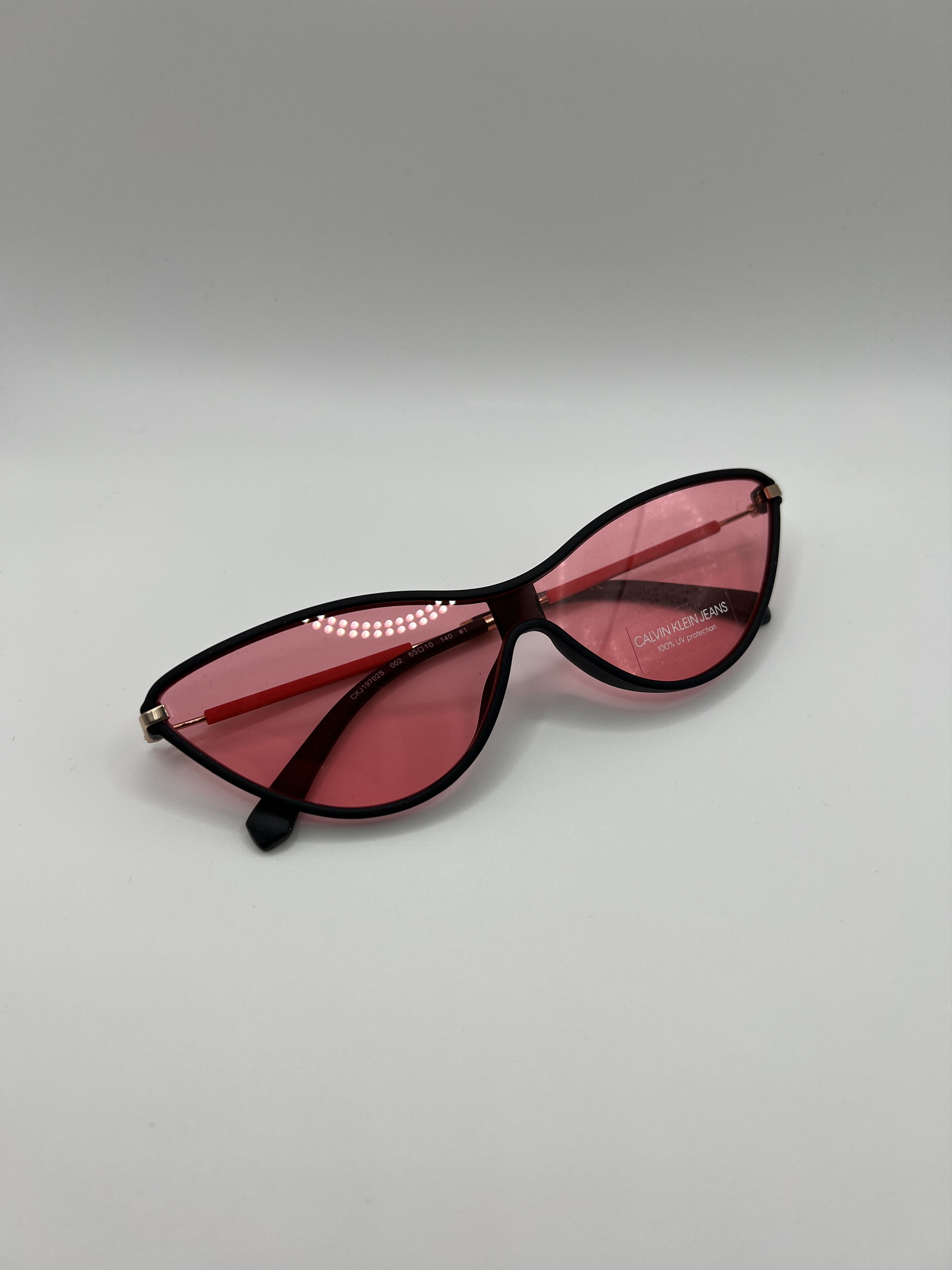 Calvin Klein Calvin Klein Jeans CKJ19702S Cat Eye Sunglasses Pink Lenses Size ONE SIZE - 2 Thumbnail