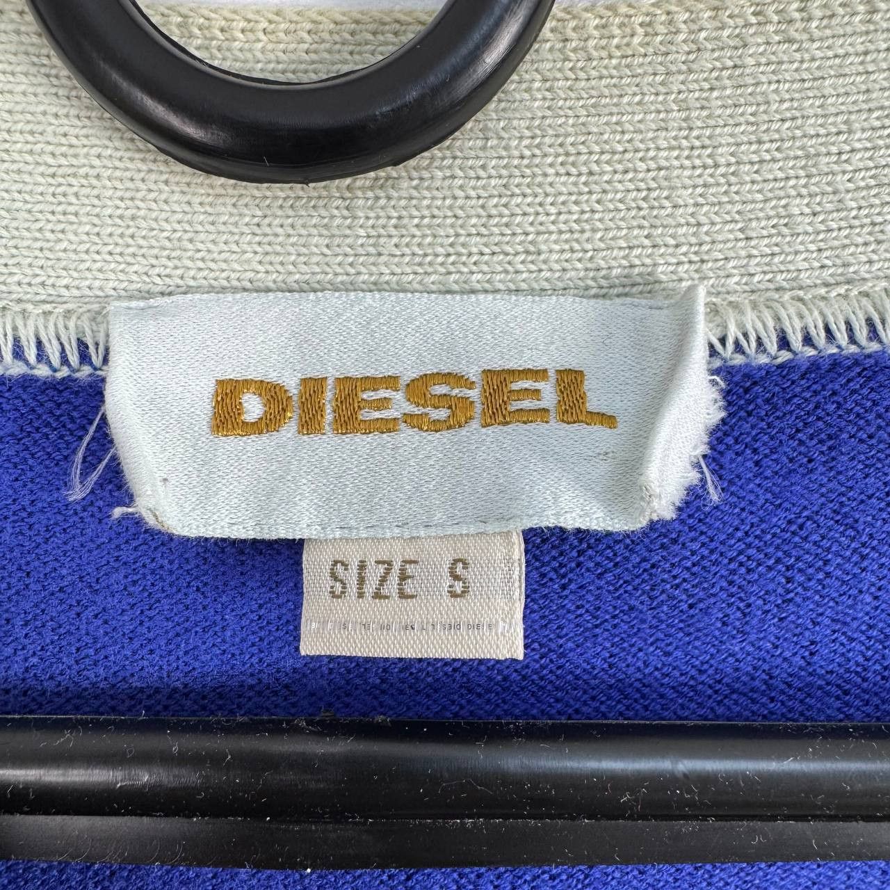 Diesel Diesel Cardigan Blue V-Neck Knit Sweater Cotton Size S Size S / US 4 / IT 40 - 3 Thumbnail