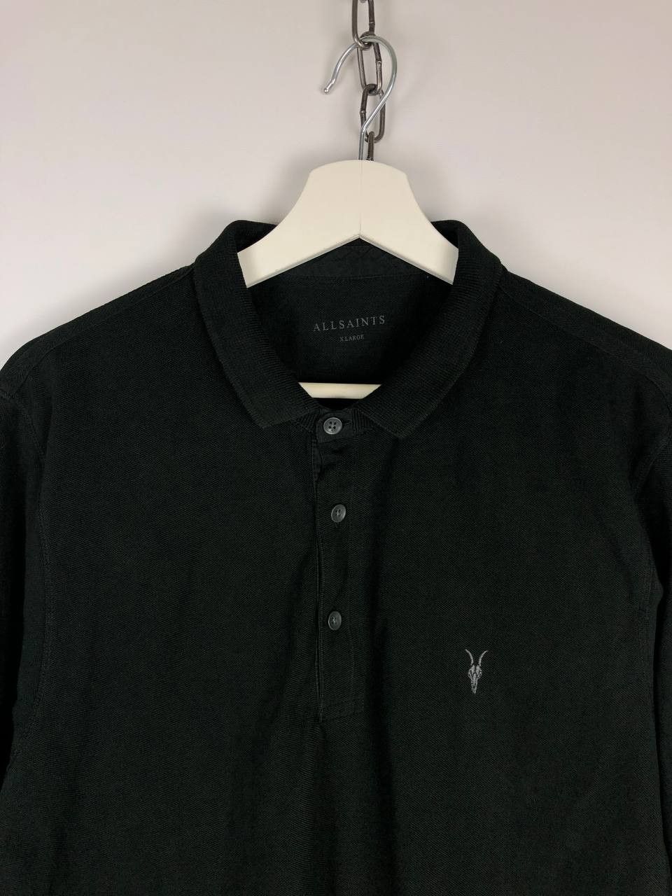Allsaints Allsaints Longsleeve Pullover Jumper Embroidered Logo Black Size US XL / EU 56 / 4 - 2 Thumbnail